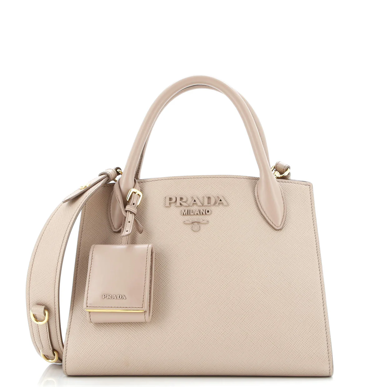 Monochrome Tote Saffiano with City Calf Small - Deep Luxury
