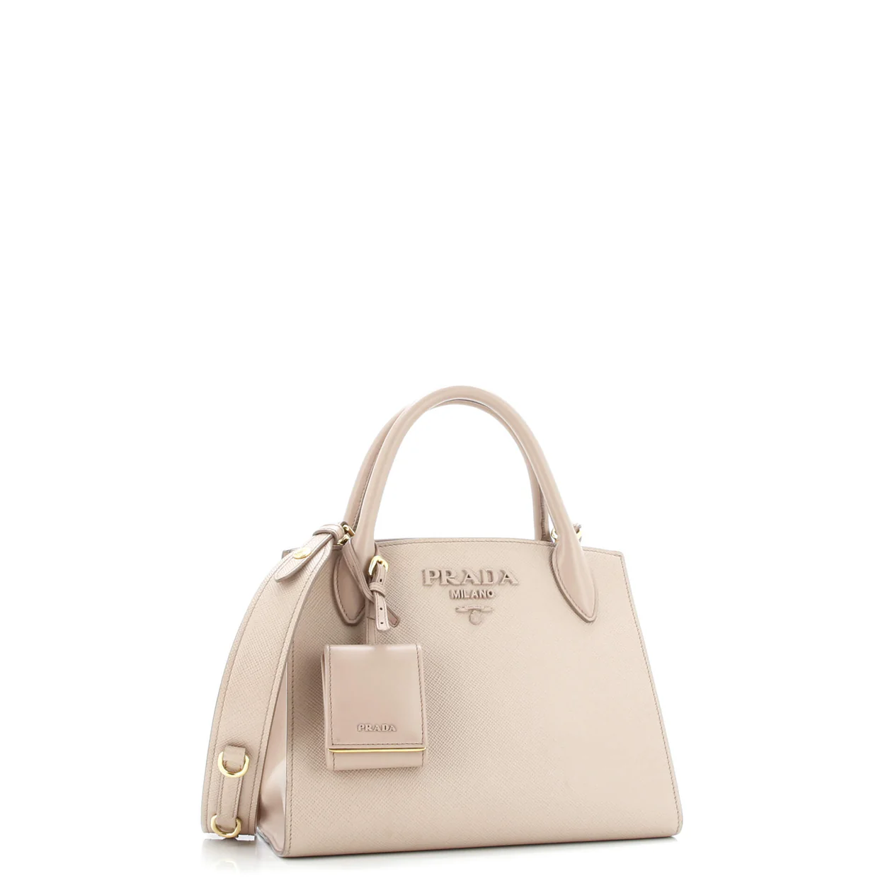 Monochrome Tote Saffiano with City Calf Small - Deep Luxury
