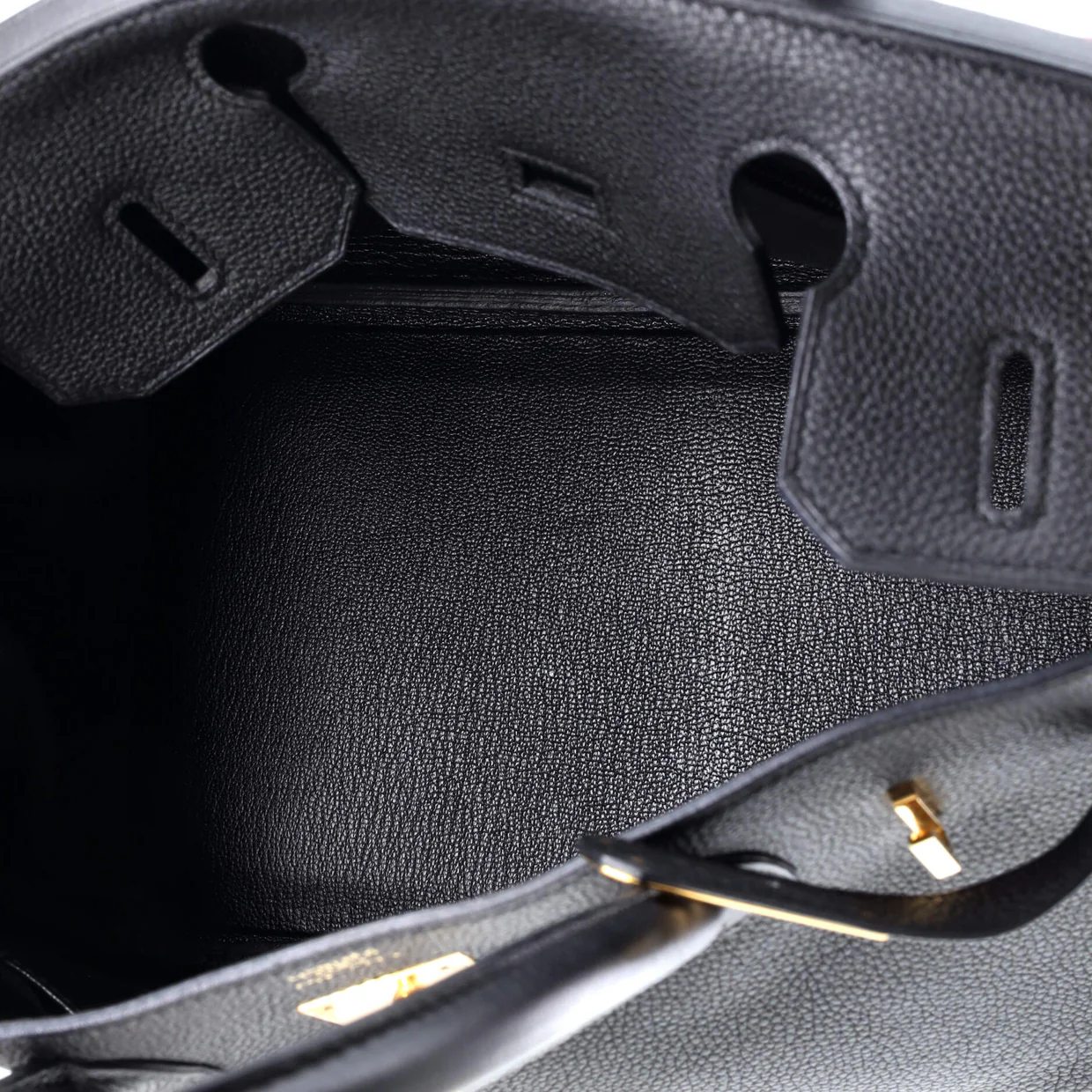 Birkin Handbag Noir Togo with Gold Hardware 30 - Deep Luxury