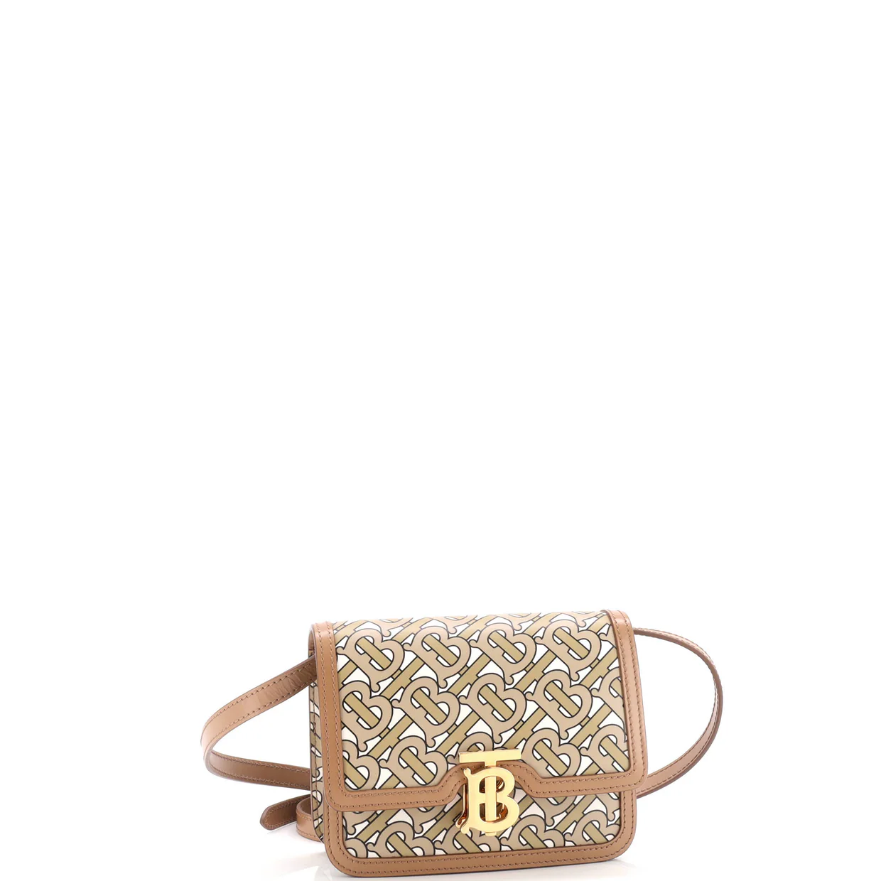 TB Flap Bag Monogram Print Leather Mini - Deep Luxury