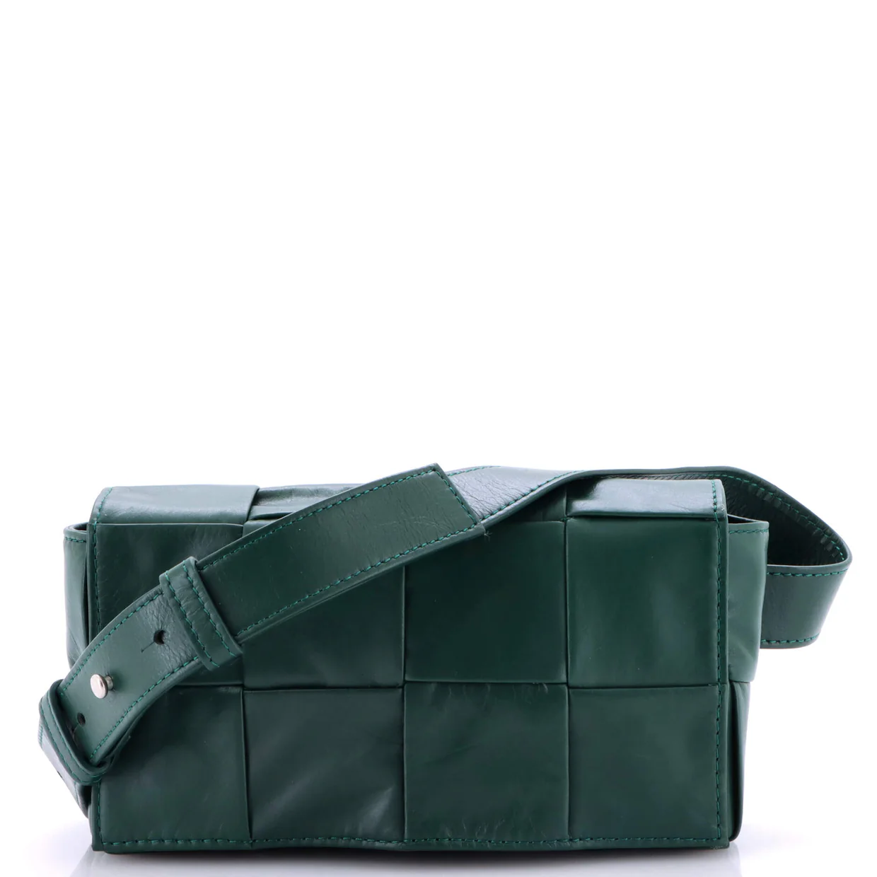 Cassette Belt Bag Maxi Intrecciato Leather - Deep Luxury