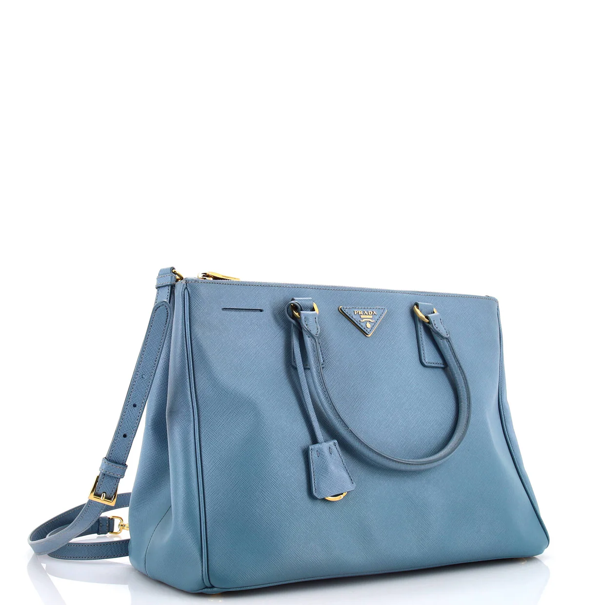 Double Zip Lux Tote Saffiano Leather Large - Deep Luxury