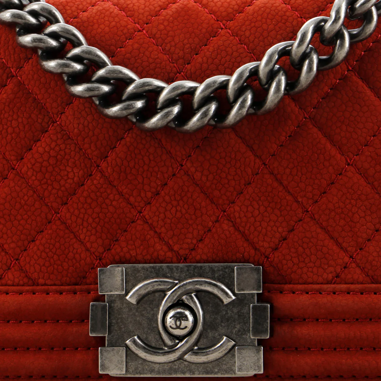 Boy Flap Bag Quilted Matte Caviar Small - Deep Luxury