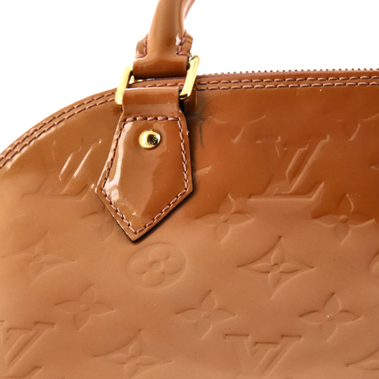 Alma Handbag Monogram Vernis BB - Deep Luxury