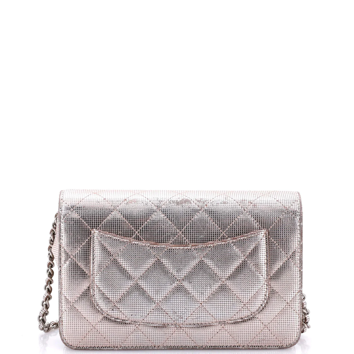 Wallet on Chain Pixel Effect Quilted Calfskin - Deep Luxury