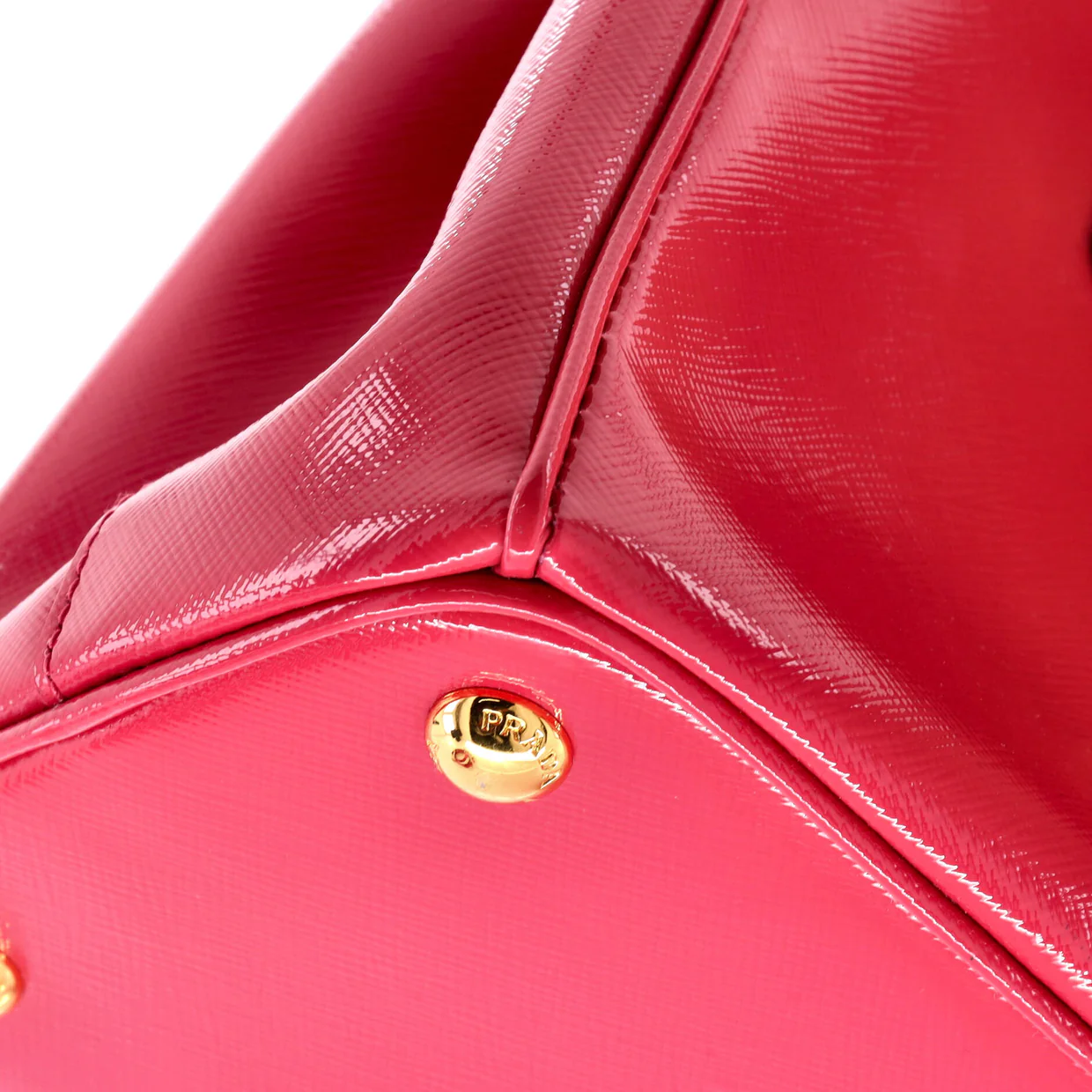 Double Zip Lux Tote Vernice Saffiano Leather Mini - Deep Luxury