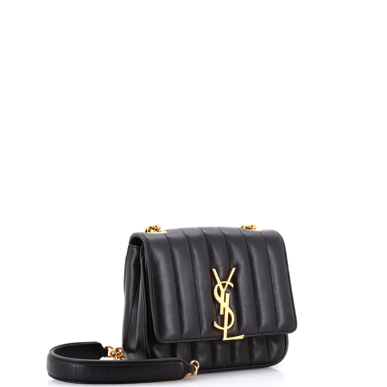 Vicky Crossbody Bag Vertical Quilted Leather Small - Deep Luxury