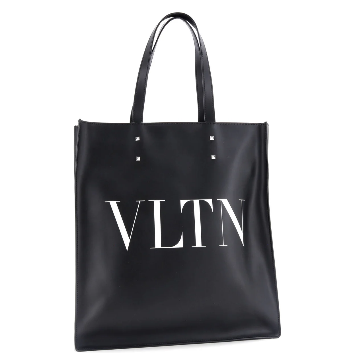 VLTN Rockstud Shopping Tote Printed Leather Tall - Deep Luxury