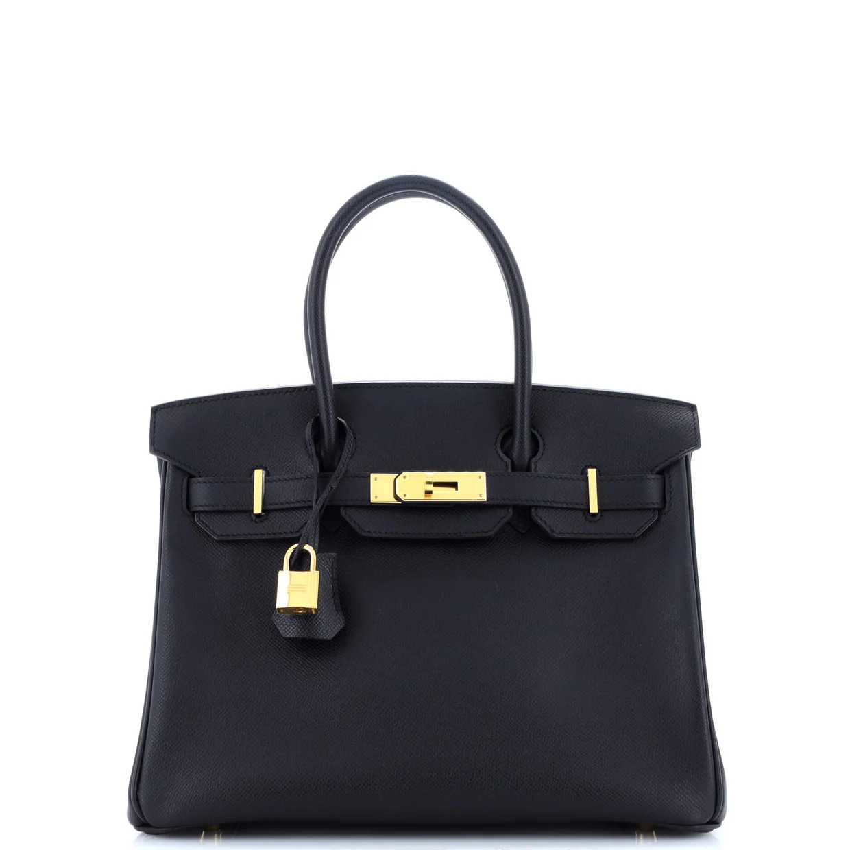 Birkin Handbag Noir Epsom with Gold Hardware 30 - Deep Luxury