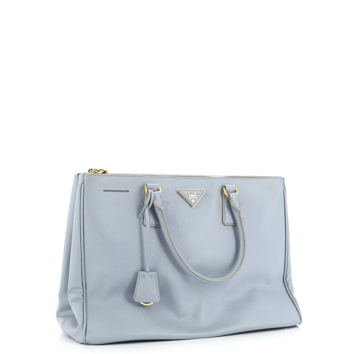 Double Zip Lux Tote Saffiano Leather Large - Deep Luxury
