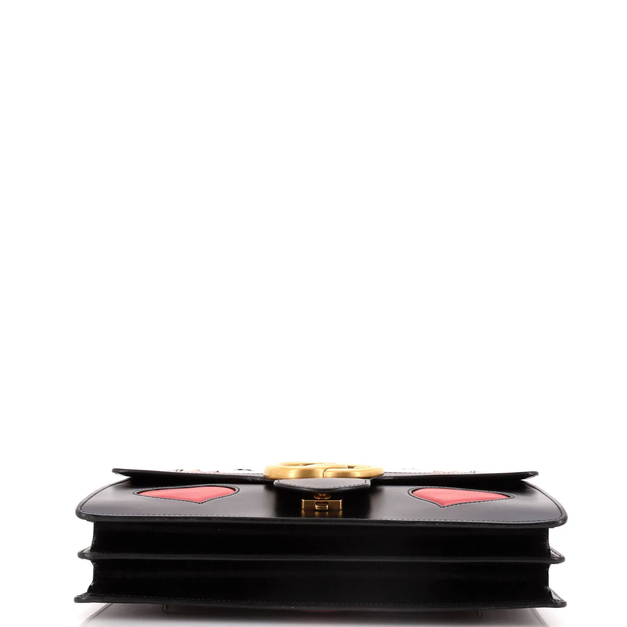 Web Heart GG Marmont Chain Shoulder Bag Leather Medium - Deep Luxury