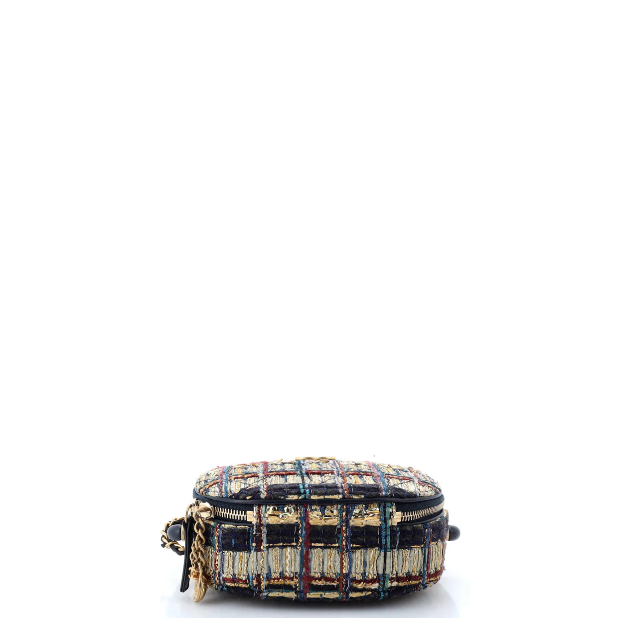 Paris-New York Oval Camera Case Quilted Tweed Small - Deep Luxury