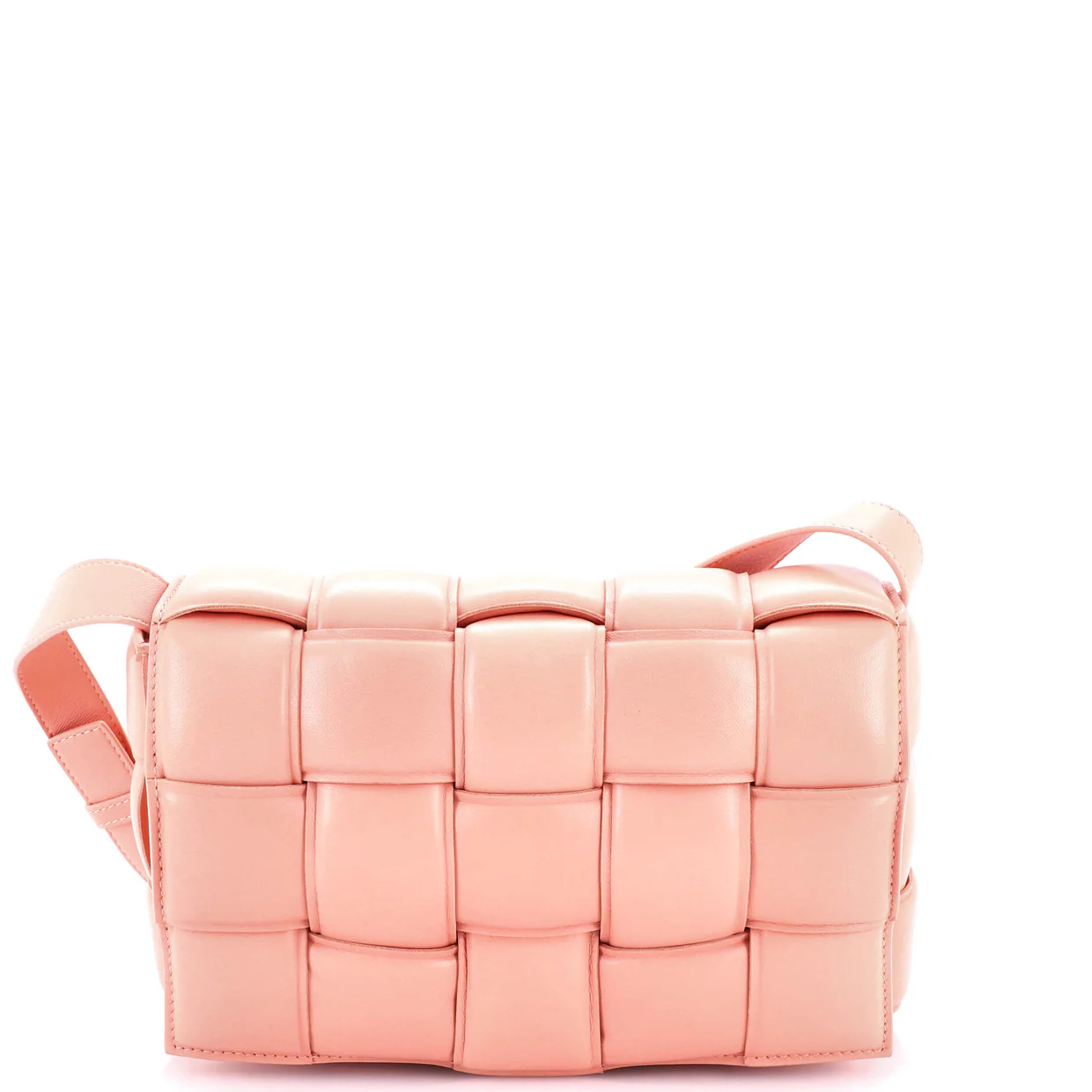 Cassette Crossbody Bag Padded Maxi Intrecciato Leather - Deep Luxury