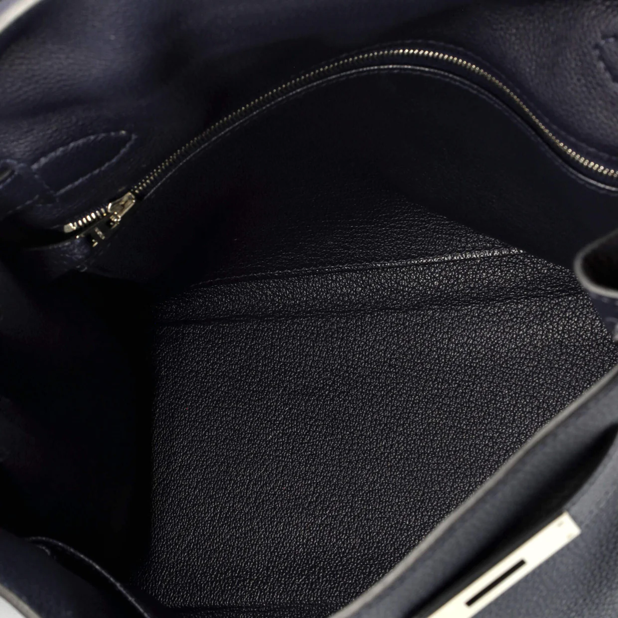 Kelly Handbag Bleu Nuit Togo with Palladium Hardware 28 - Deep Luxury
