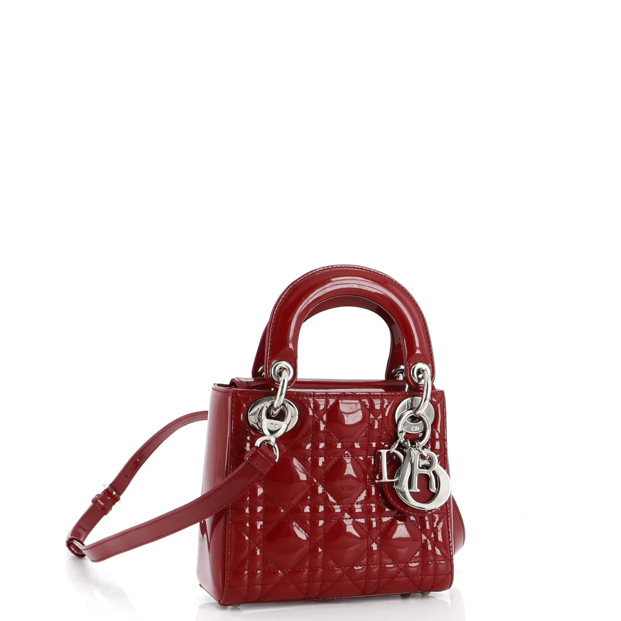 Lady Dior Bag Cannage Quilt Patent Mini - Deep Luxury