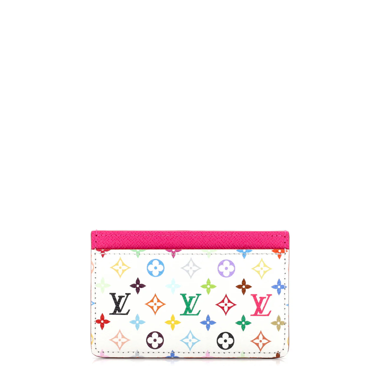 x Takashi Murakami Card Holder Monogram Multicolor with Leather - Deep Luxury