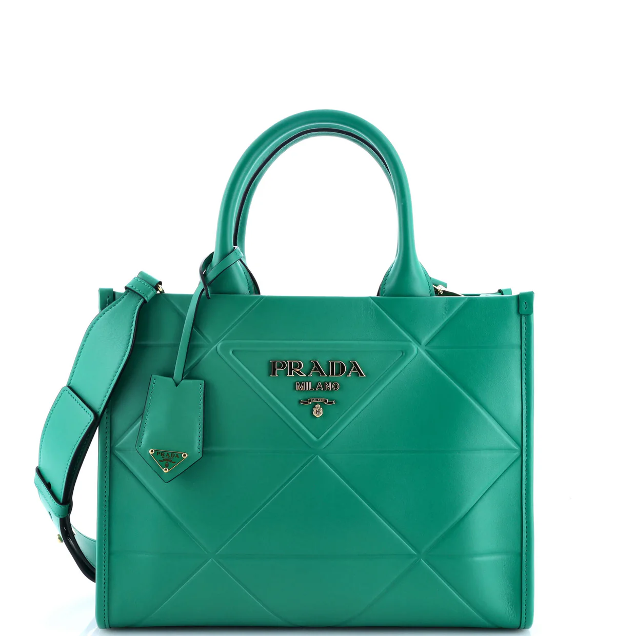 Symbole Shopper Tote Embossed Leather Small - Deep Luxury