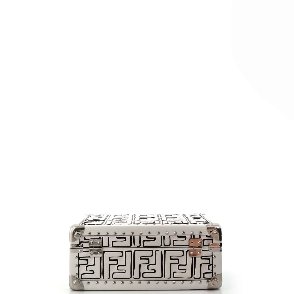 Rigid Travel Trunk Joshua Vides Zucca Embossed Leather Small - Deep Luxury