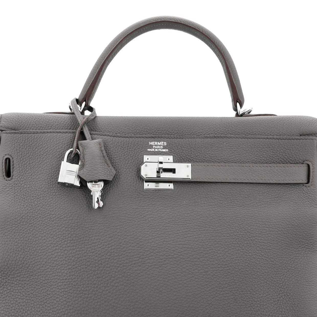 Kelly Handbag Grey Togo with Palladium Hardware 35 - Deep Luxury