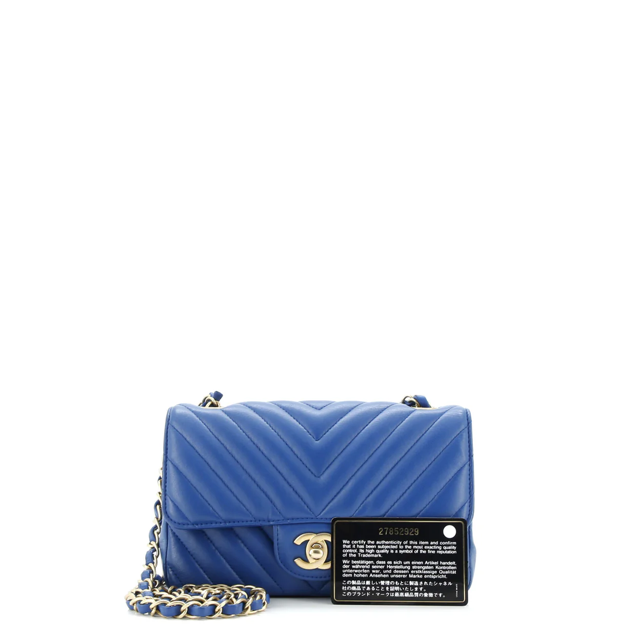 Classic Single Flap Bag Chevron Lambskin Mini - Deep Luxury