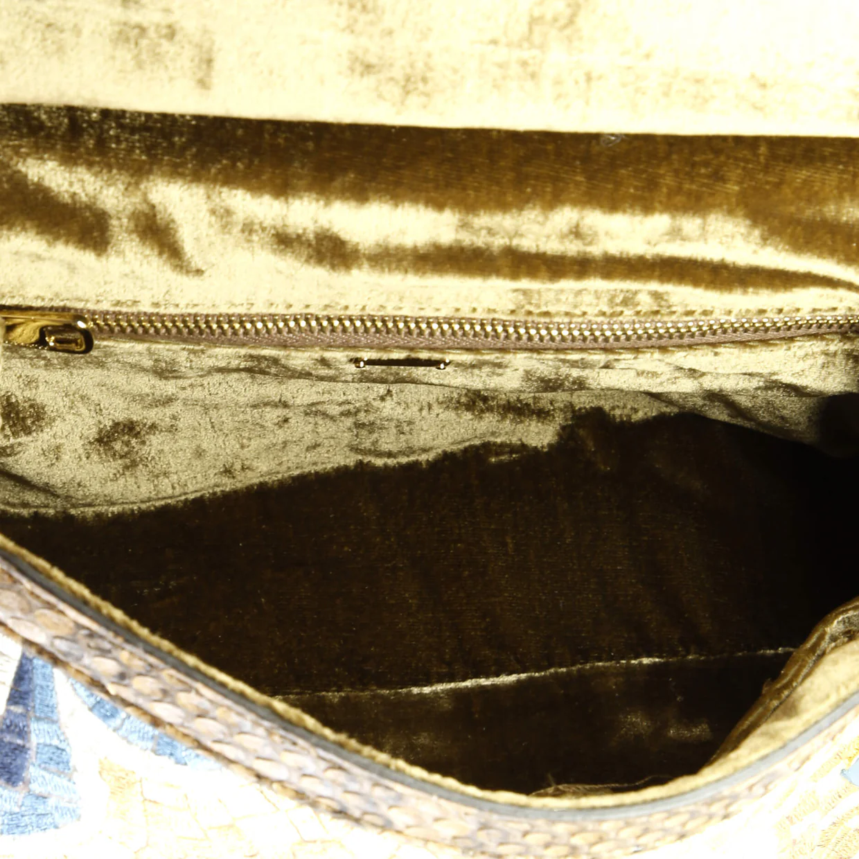 Miss Sicily Bag Crystal Embellished Embroidered Lurex with Python Medium - Deep Luxury