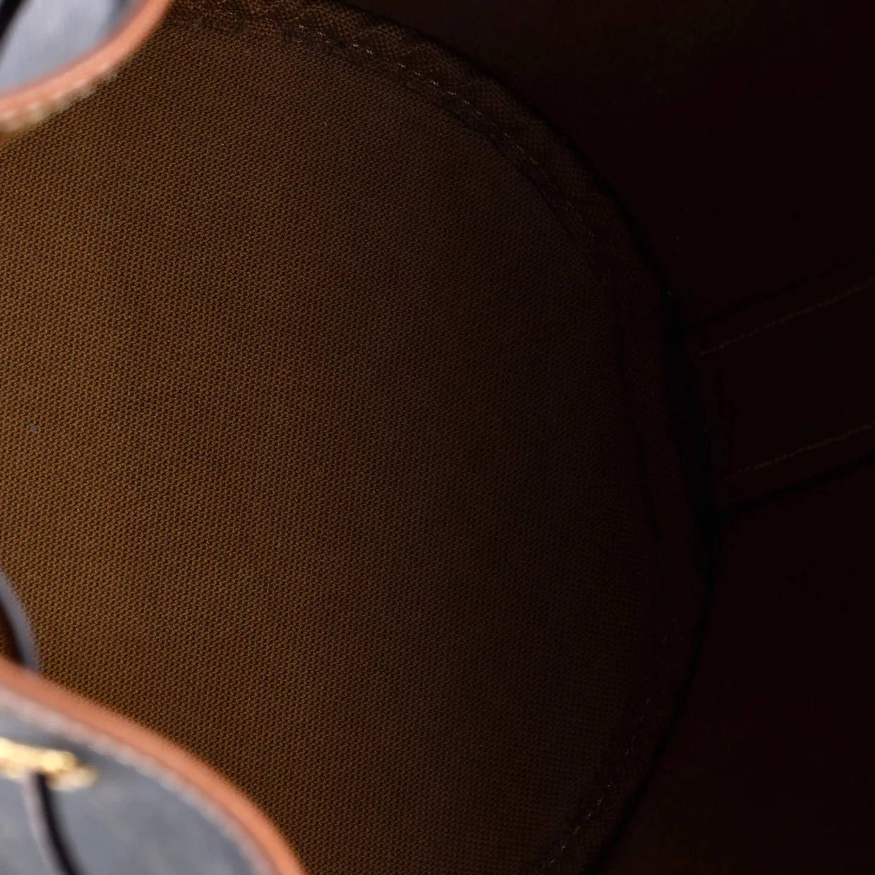 Drawstring Bucket Bag Triomphe Coated Canvas Small - Deep Luxury