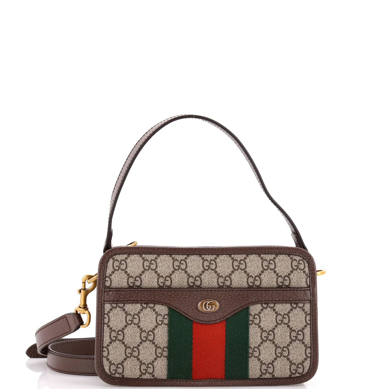 Ophidia Top Handle Camera Bag GG Coated Canvas Small - Deep Luxury