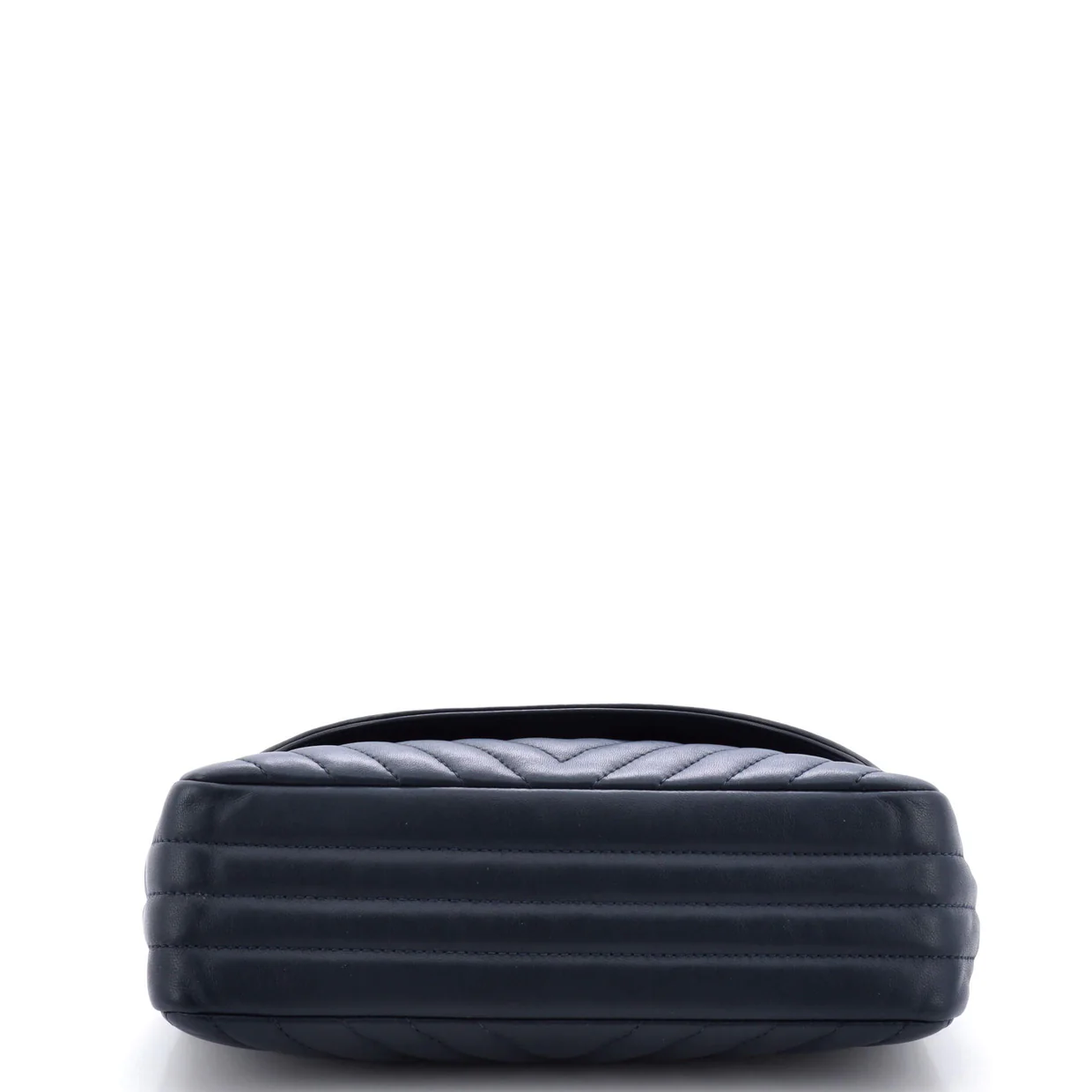 Round CC Chain Flap Bag Chevron Lambskin Medium - Deep Luxury