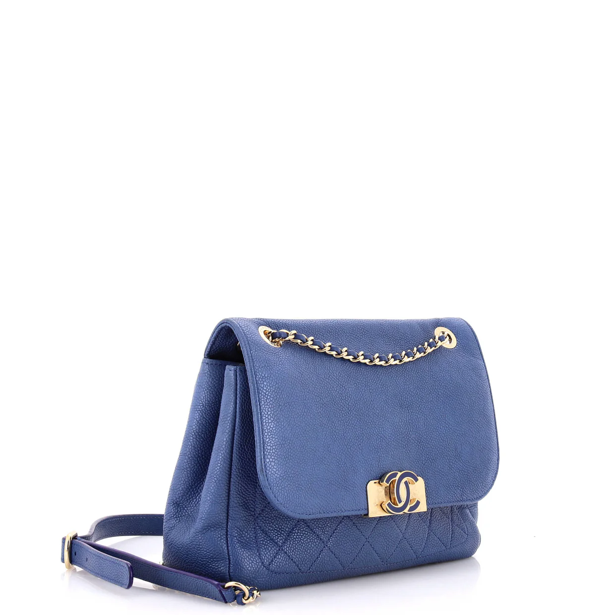 Data Center Back Pocket Flap Bag Caviar Medium - Deep Luxury