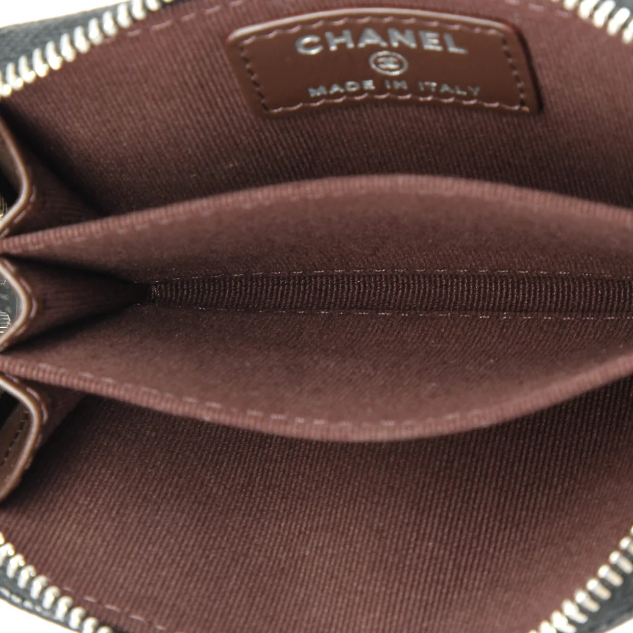 CC Zip Coin Purse Quilted Caviar Small - Deep Luxury