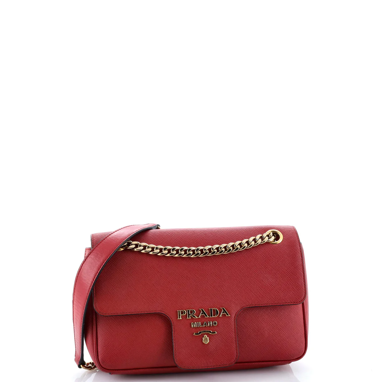 Pattina Flap Shoulder Bag Saffiano Leather Small - Deep Luxury