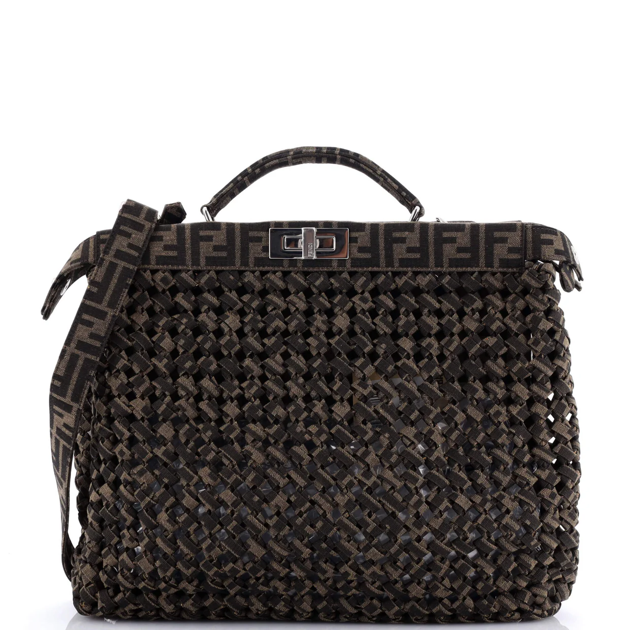 Peekaboo Bag Woven Zucca Canvas Medium - Deep Luxury