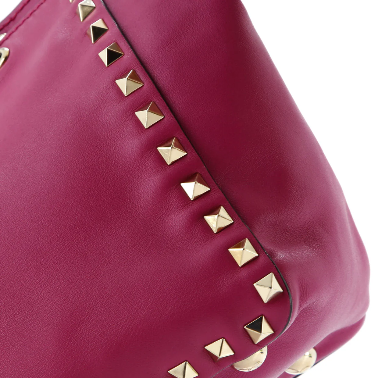 Rockstud Tote Soft Leather Small - Deep Luxury