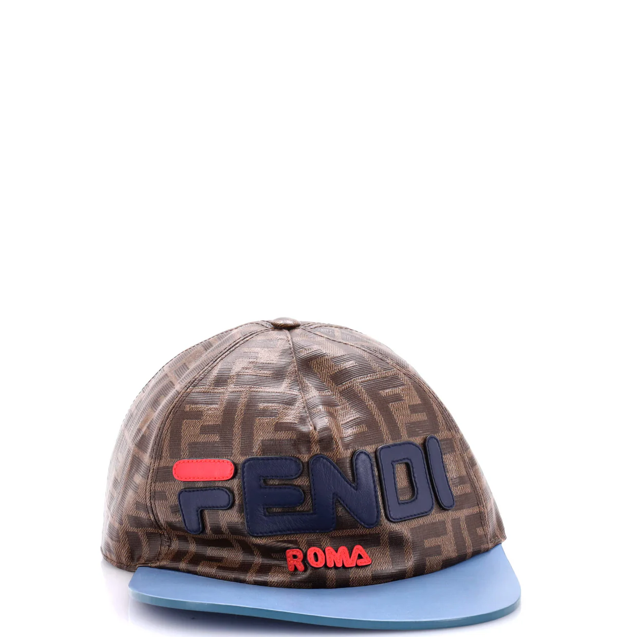 Mania Logo Cap Zucca Coated Canvas with Leather - Deep Luxury
