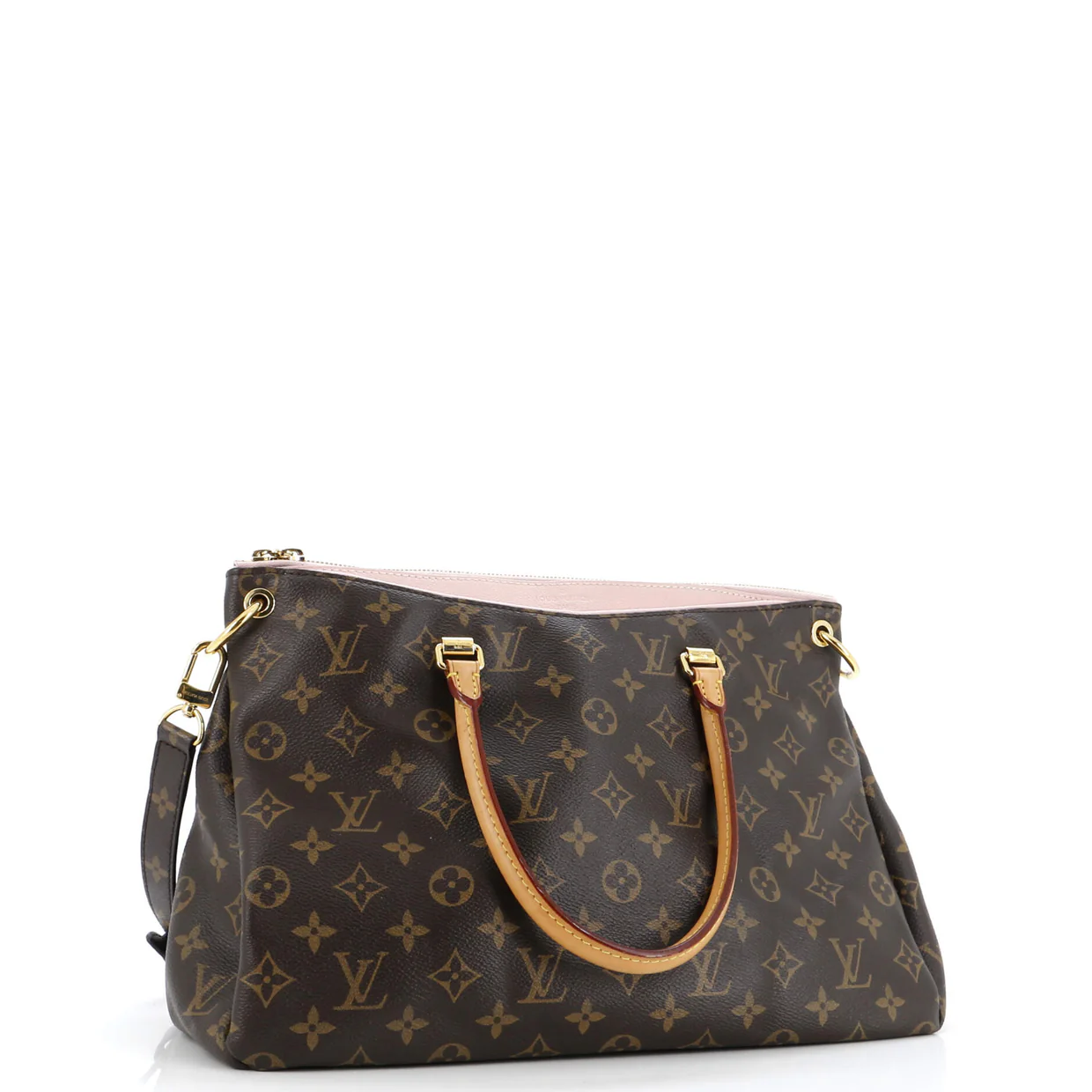 Pallas Tote Monogram Canvas with Leather - Deep Luxury