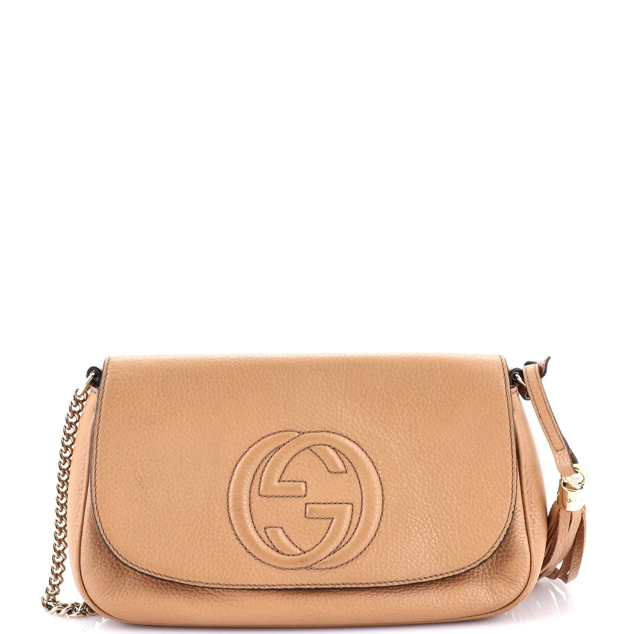 Soho Chain Crossbody Bag Leather Medium - Deep Luxury