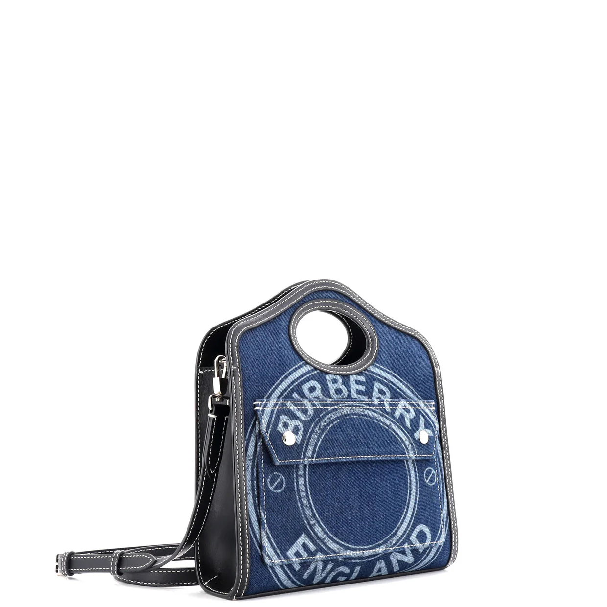 Logo Pocket Tote Denim Mini - Deep Luxury