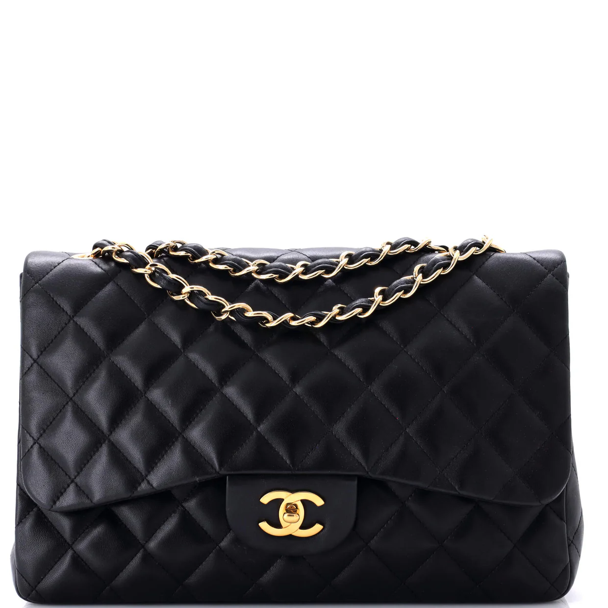 Classic Single Flap Bag Quilted Lambskin Jumbo - Deep Luxury