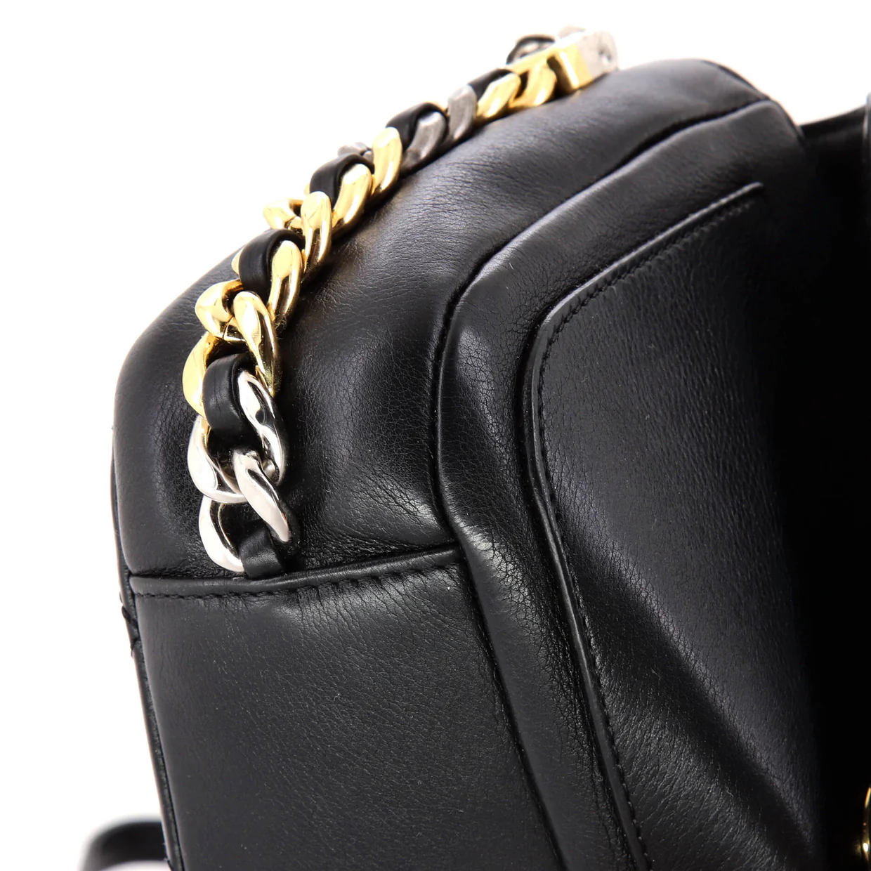 Two Tone Envelope Flap Bag Quilted Calfskin Medium - Deep Luxury