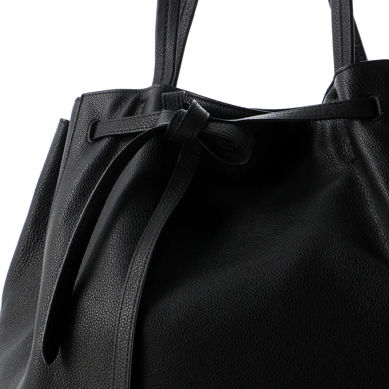 Phantom Tie Cabas Tote Leather Medium - Deep Luxury