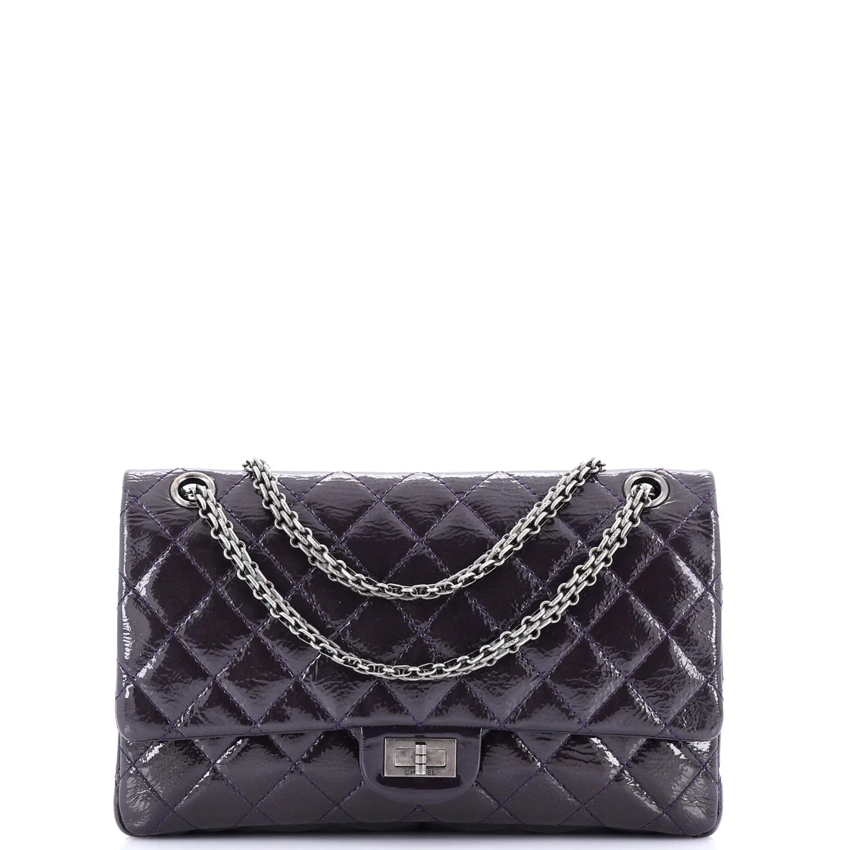 Reissue 2.55 Flap Bag Quilted Crinkled Patent 225 - Deep Luxury