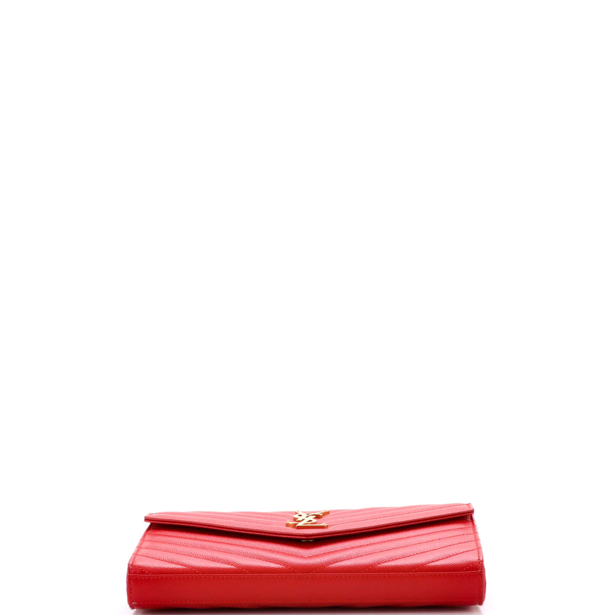 Classic Monogram Wallet on Chain Matelasse Chevron Leather Medium - Deep Luxury