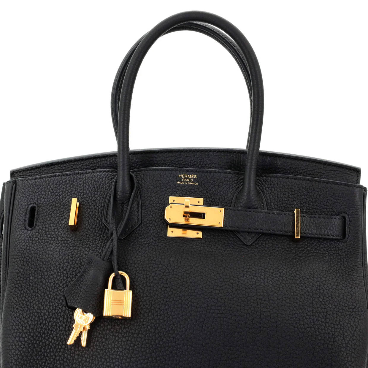 Birkin Handbag Noir Togo with Gold Hardware 30 - Deep Luxury
