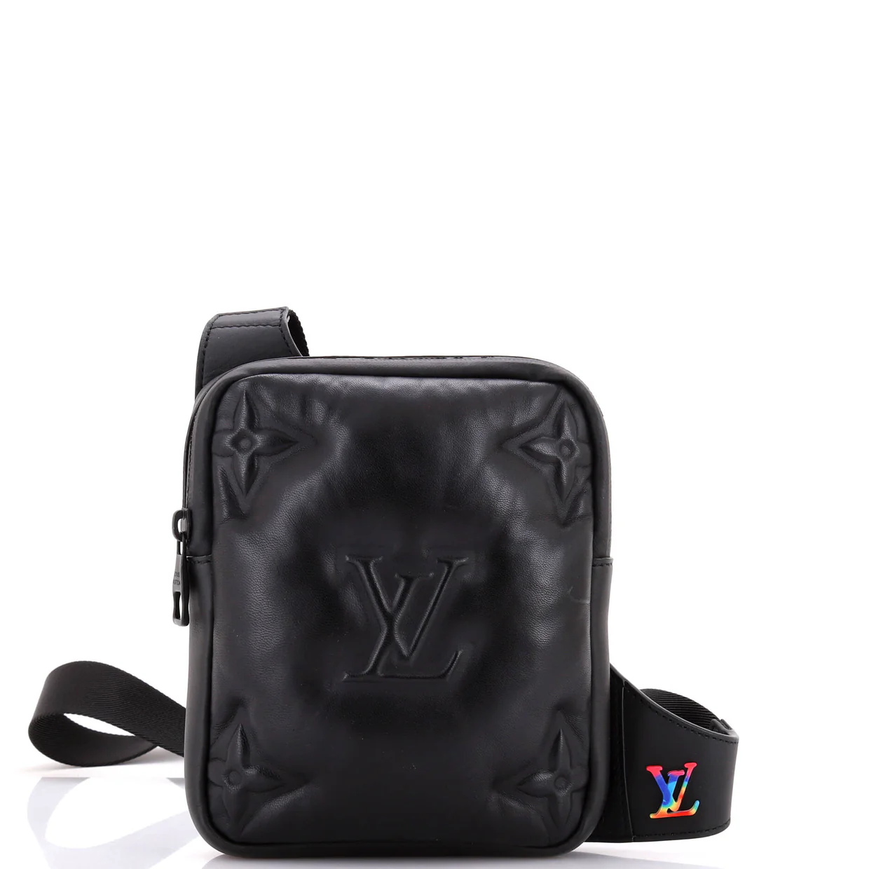 A4 Asymmetrical Sling Bag Monogram Puffer Lambskin - Deep Luxury