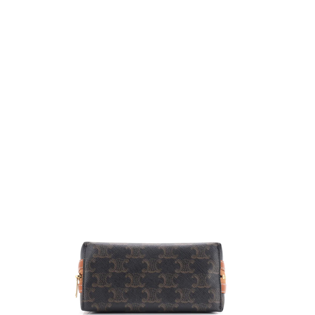 Zip Around Chain Clutch Triomphe Coated Canvas - Deep Luxury