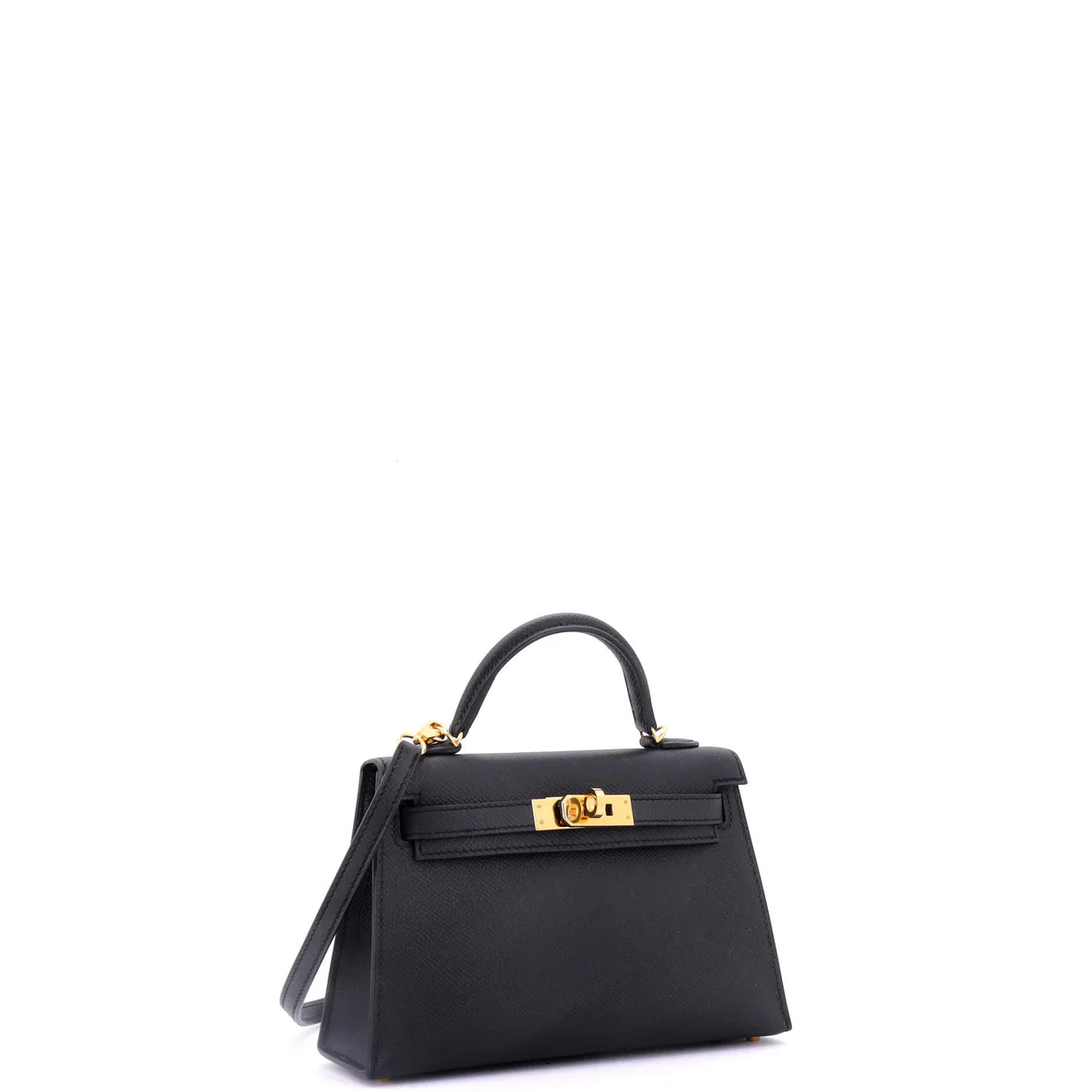 Kelly Mini II Bag Noir Epsom with Gold Hardware 20 - Deep Luxury