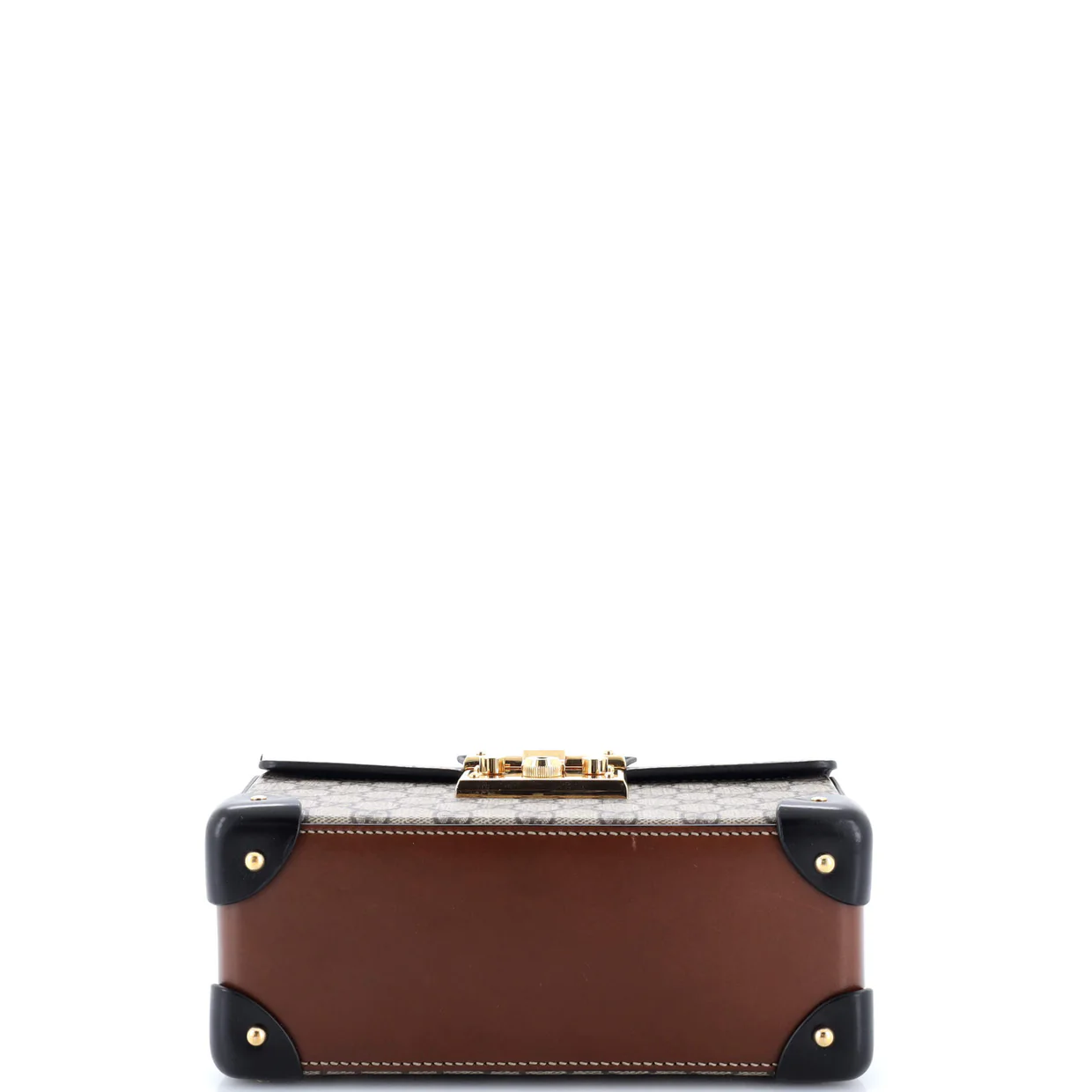 Padlock Bamboo Shoulder Bag GG Coated Canvas Small - Deep Luxury