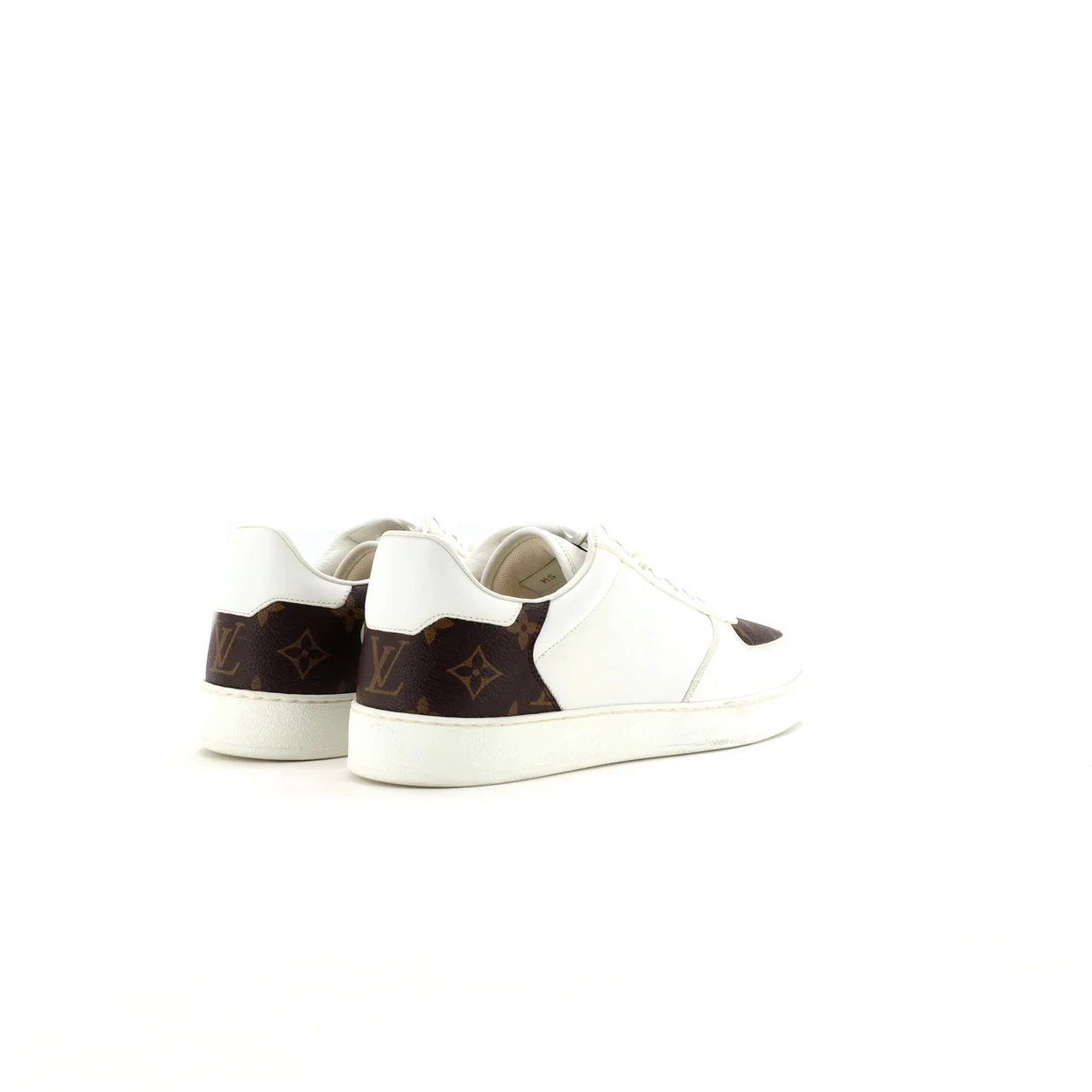 Men's Rivoli Low-Top Sneakers Leather with Monogram Canvas - Deep Luxury