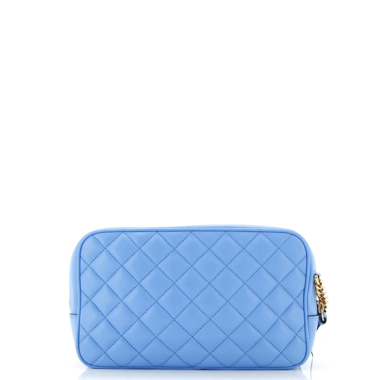 Medusa Icon Front Slip Pocket Camera Bag Quilted Leather Medium - Deep Luxury