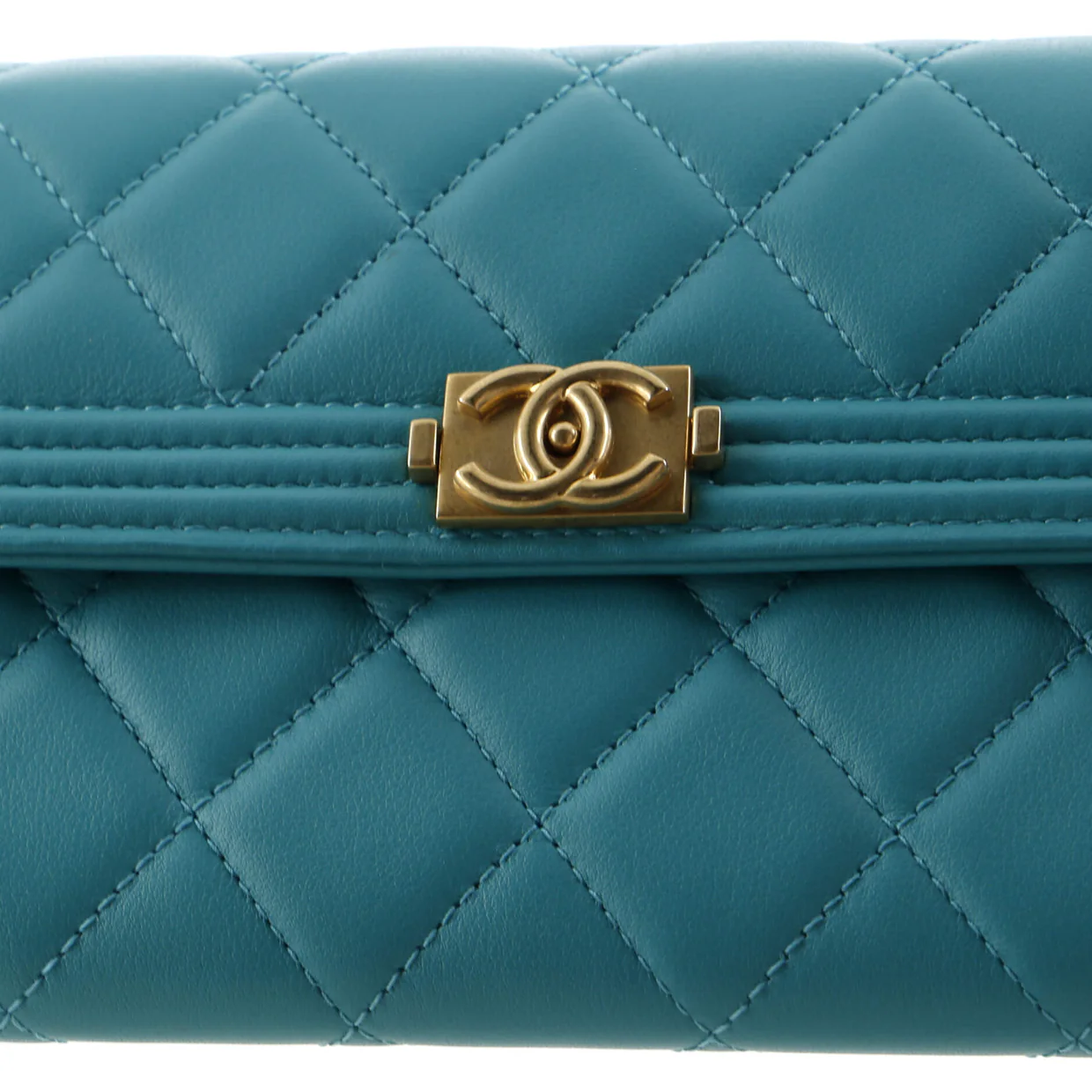 Boy Flap Wallet Quilted Lambskin Long - Deep Luxury